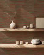 Ratán wallpaper by Coordonné in Copper, styled room