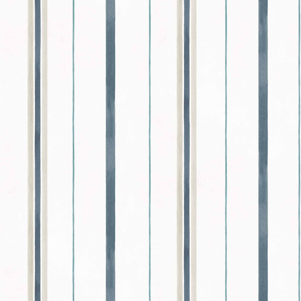 Rolling Stripes wallpaper by Coordonné in Blue – Aqua, flat swatch
