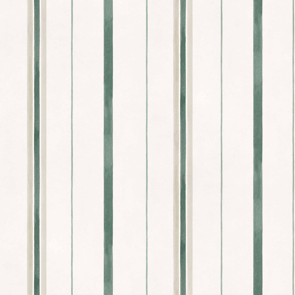 Rolling Stripes wallpaper by Coordonné in Green – Mint, flat swatch