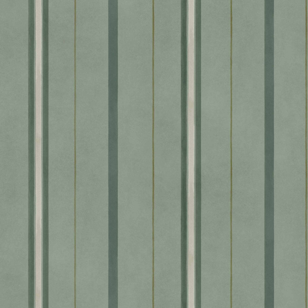 Rolling Stripes wallpaper by Coordonné in Green – Sage, flat swatch