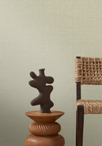 Sierra wallpaper by Casamance in Green – Almond, styled room shot