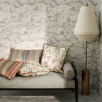 Sikora wallpaper by Romo in Grey – Quartzite, styled room shot