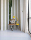 Stripe 8 wallpaper by Coordonné in Green – Matcha, styled room
