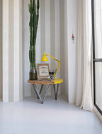 Stripe 8 wallpaper by Coordonné in Beige, styled room