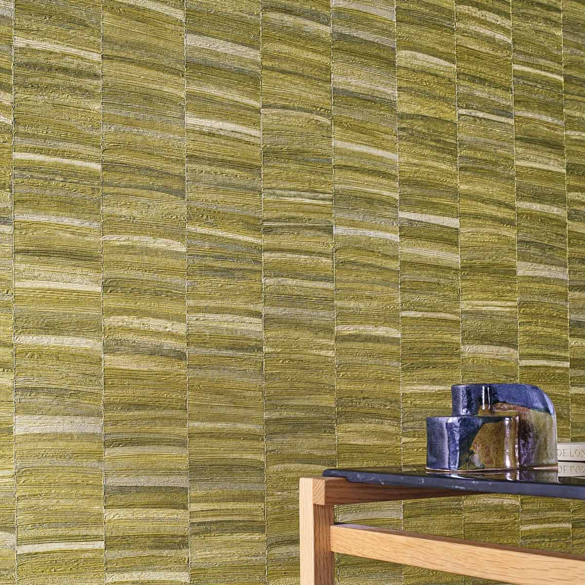 Stylosa wallpaper by Casamance, styled room shot