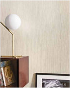 Sulpice wallpaper by Casamance in White – Snow, styled room shot