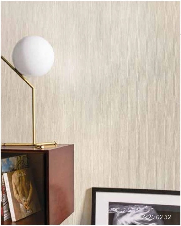 Sulpice wallpaper by Casamance in White – Snow, styled room shot