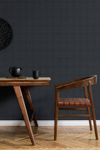 Tartan Check wallpaper by Coordonné in Blue – Navy, styled room