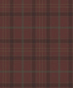 Tartan Check wallpaper by Coordonné in Red, flat swatch