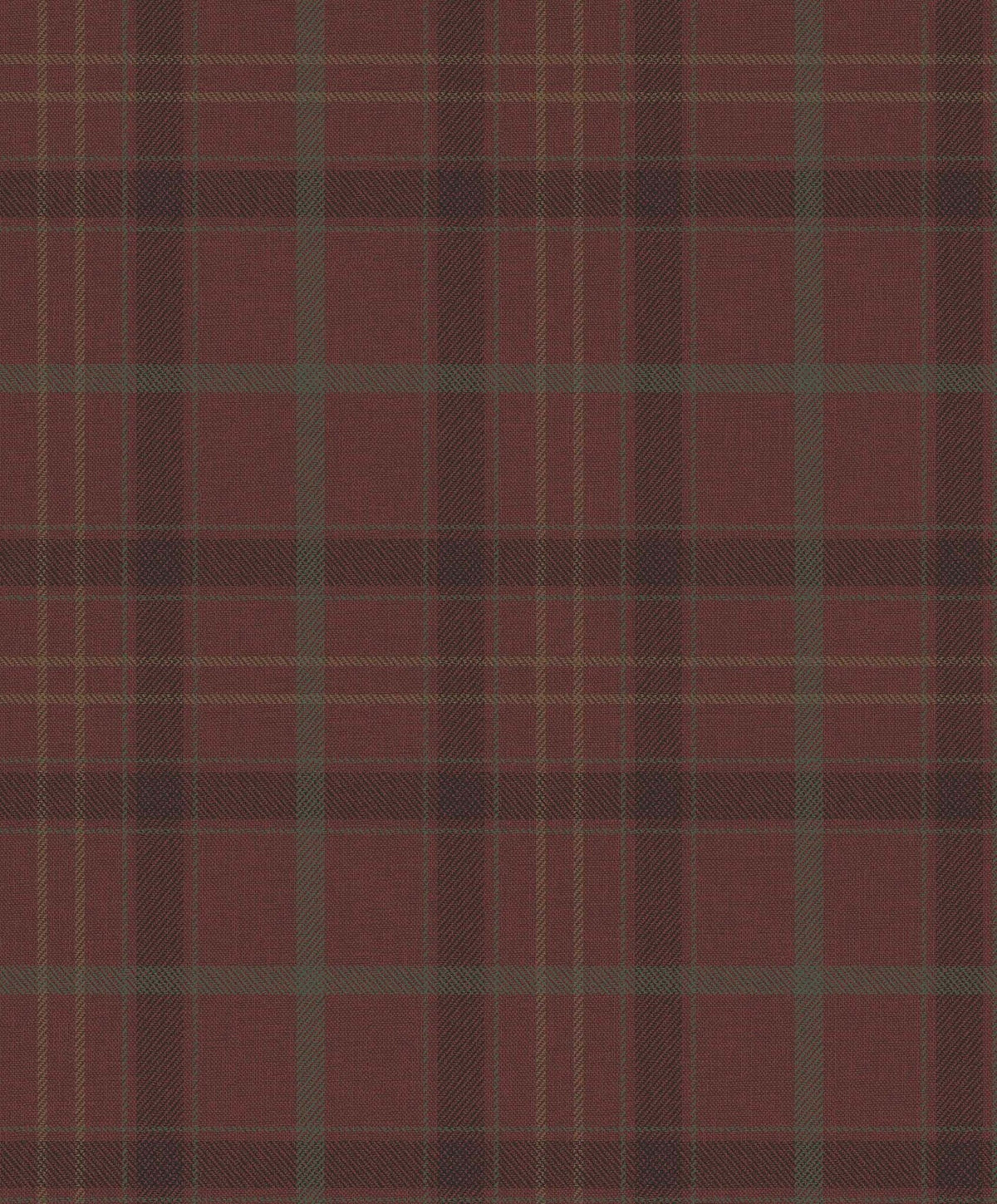 Tartan Check wallpaper by Coordonné in Red, flat swatch