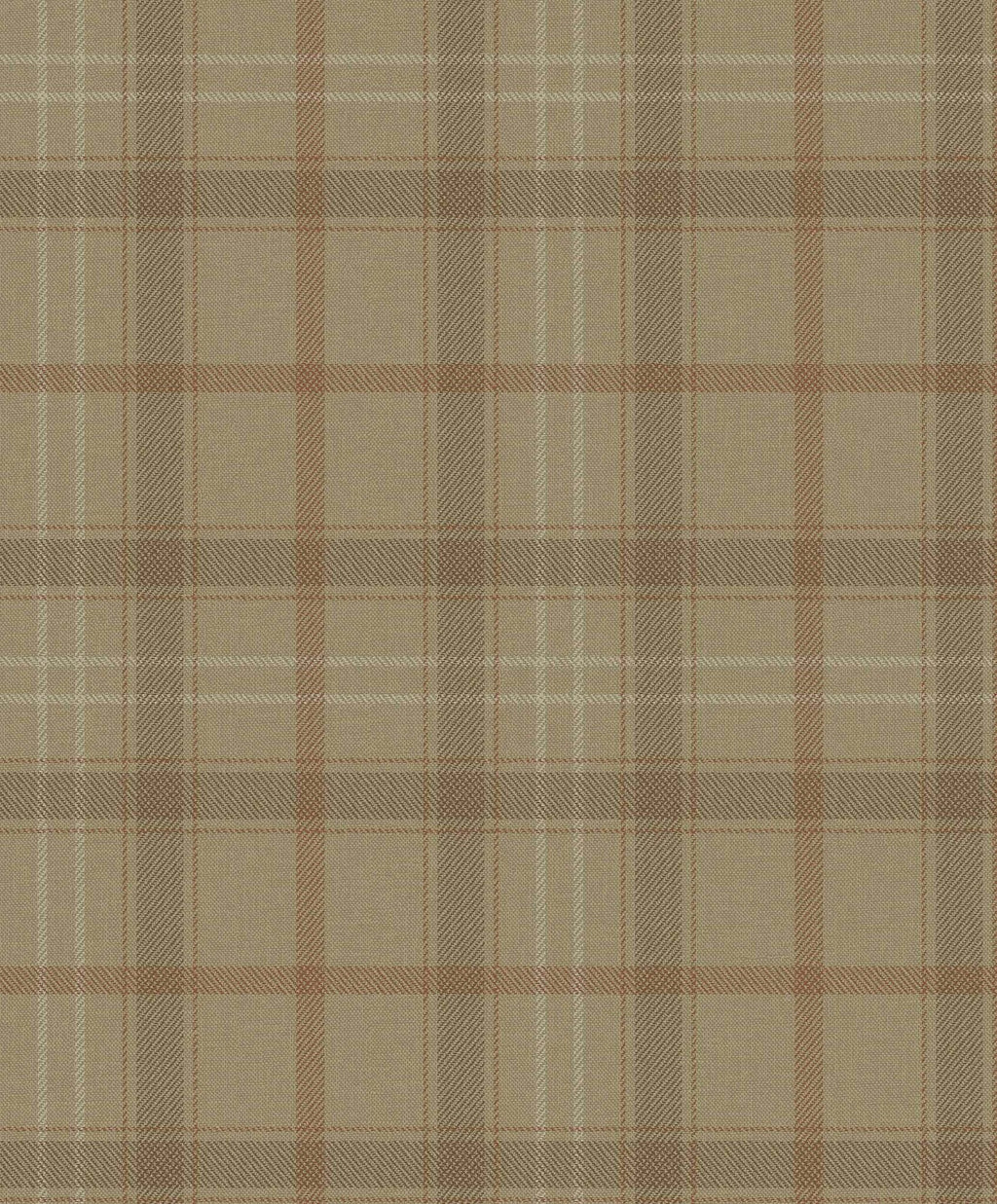 Tartan Check wallpaper by Coordonné in Brown, flat swatch
