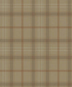 Tartan Check wallpaper by Coordonné in Brown, flat swatch