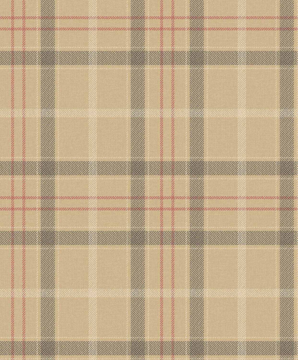 Tartan Check wallpaper by Coordonné in Beige – Camel, flat swatch