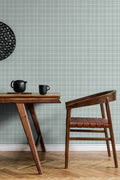Tartan Check wallpaper by Coordonné in Blue – Sky, styled room