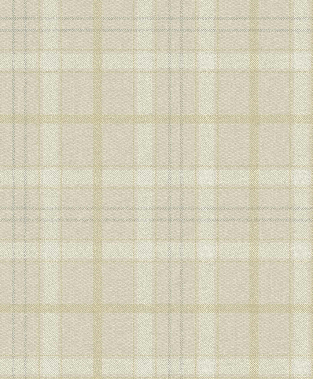 Tartan Check wallpaper by Coordonné in Cream, flat swatch
