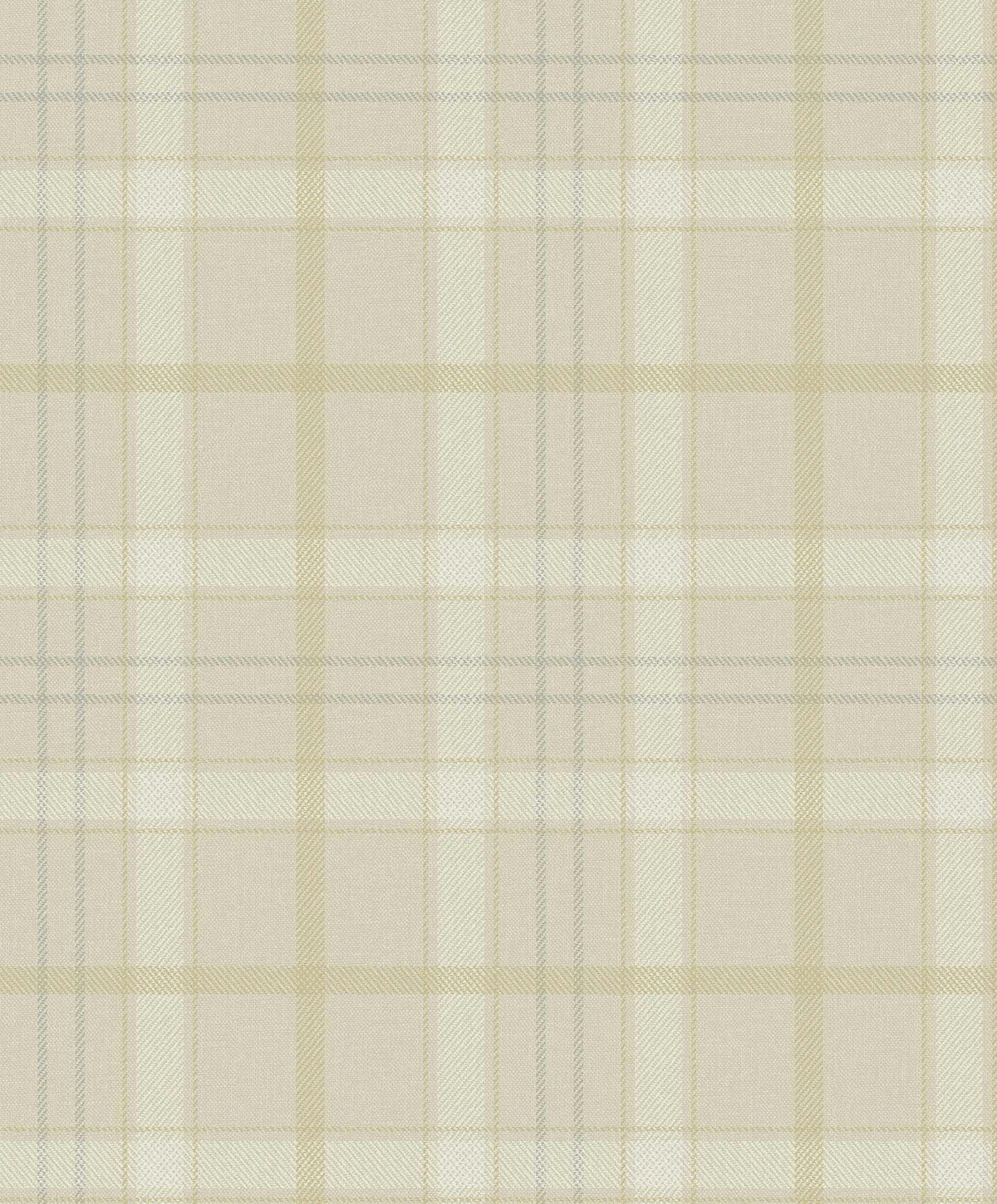 Tartan Check wallpaper by Coordonné in Cream, flat swatch