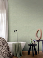 Tatami wallpaper by Casamance in White – Opaline, styled room shot