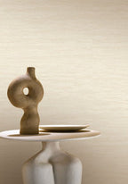 Tatami wallpaper by Casamance in White – Pearl, styled room shot
