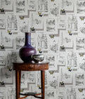 The Butterfly Effect wallpaper by Långelid/von Brömssen in Yellow, styled room shot