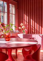 Toldo wallpaper by Coordonné in Pink, styled room