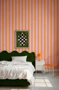 Toldo wallpaper by Coordonné in Orange, styled room
