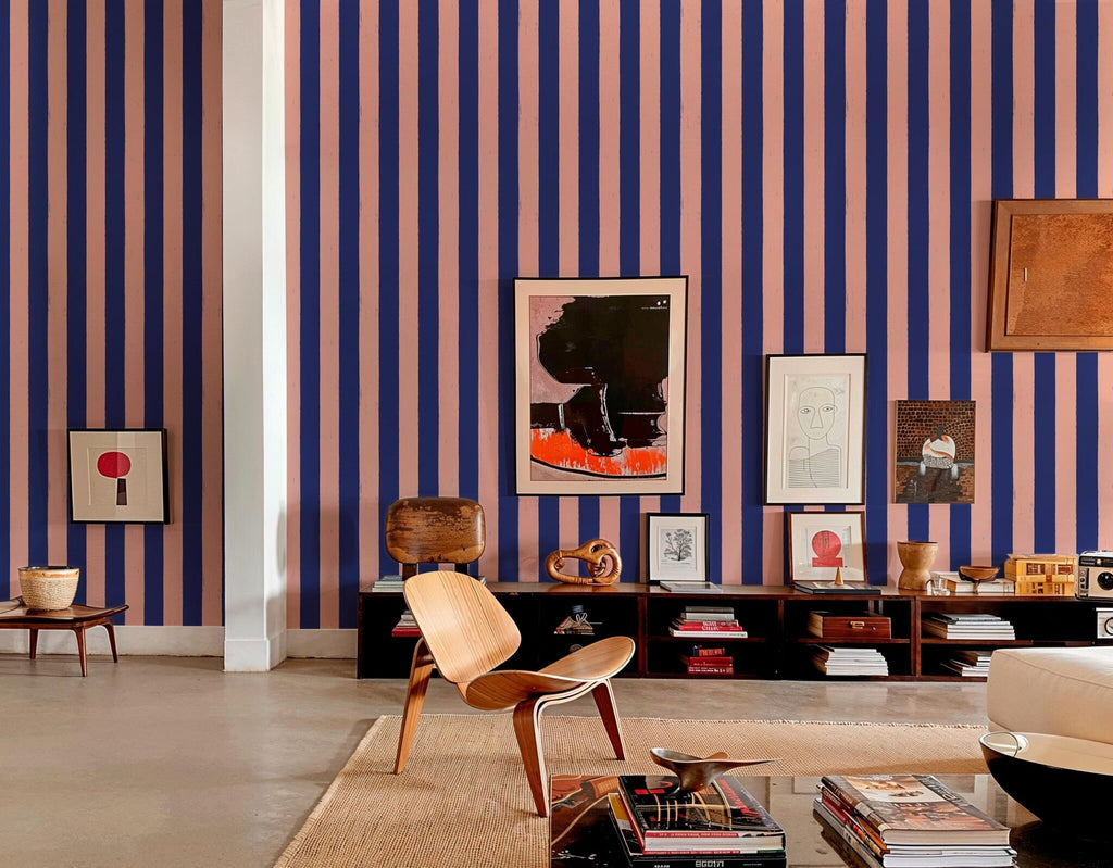 Toldo wallpaper by Coordonné in Blue – Cobalt, styled room