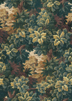 Verdure 16th wallpaper by Coordonné in Teal, flat swatch