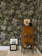 Verdure 16th wallpaper by Coordonné in Grey, styled room