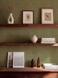 Yuca wallpaper by Coordonné in Green, styled room