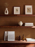 Yuca wallpaper by Coordonné in Copper, styled room