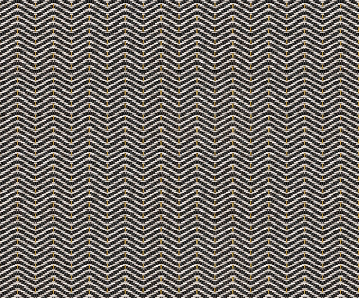 Zigzagueo wallpaper by Coordonné in Charcoal, flat swatch