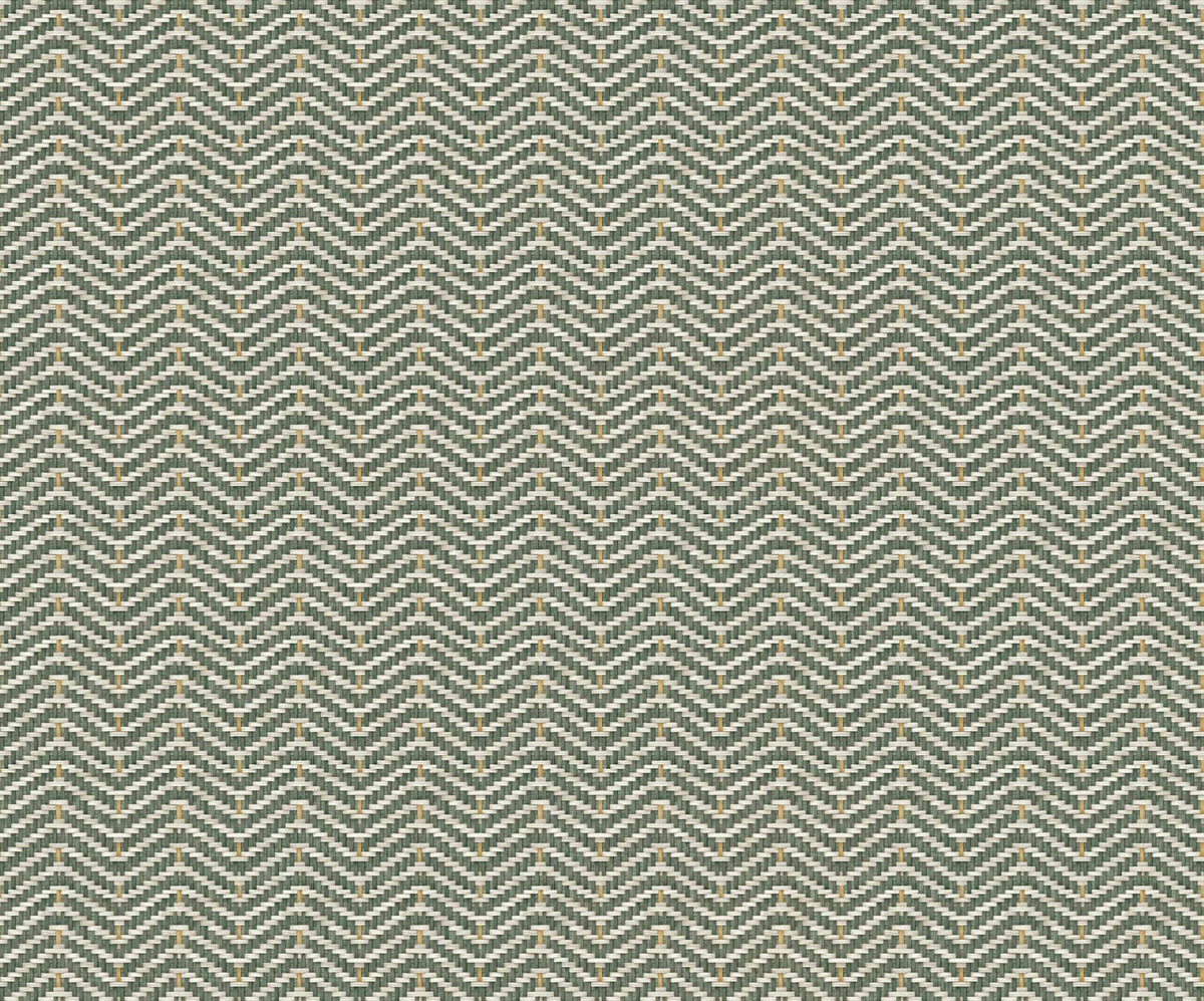 Zigzagueo wallpaper by Coordonné in Green, flat swatch