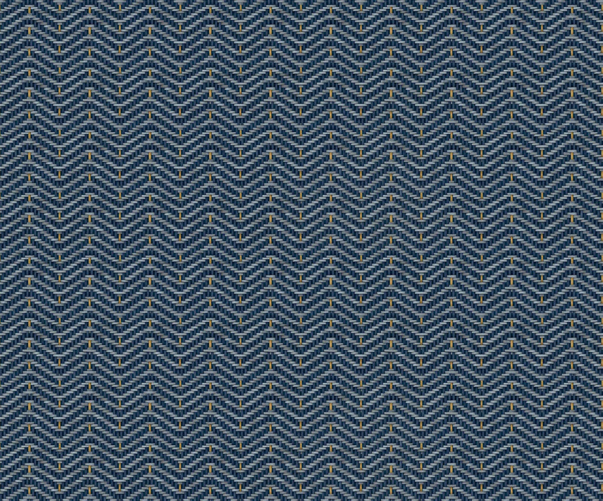 Zigzagueo wallpaper by Coordonné in Blue, flat swatch