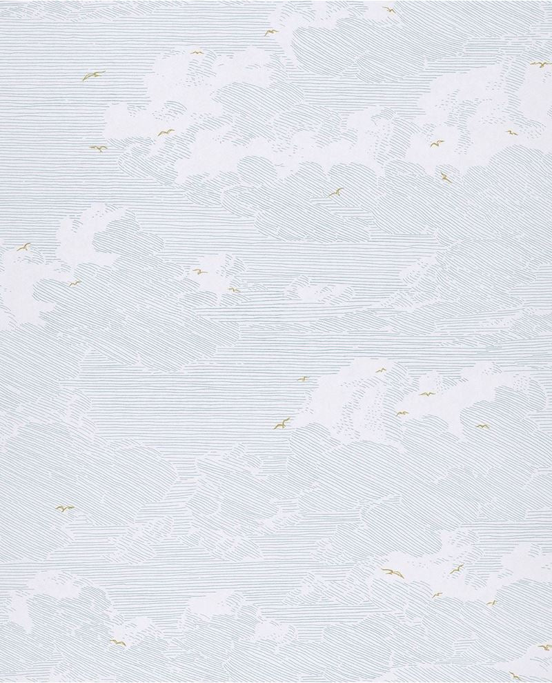 Birds Flying High - Blue - Wallpaper Trader