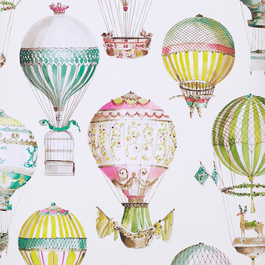 L'Envol Hot Air Balloons - Candy Colours - Wallpaper Trader