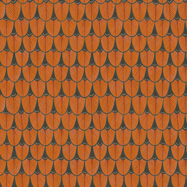 Narina - Burnt Orange - Wallpaper Trader
