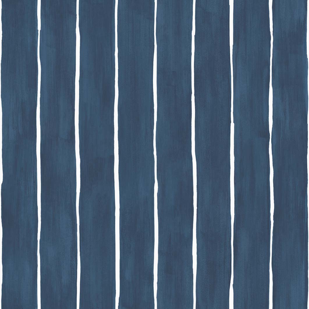 Marquee Stripes - Ink - Wallpaper Trader