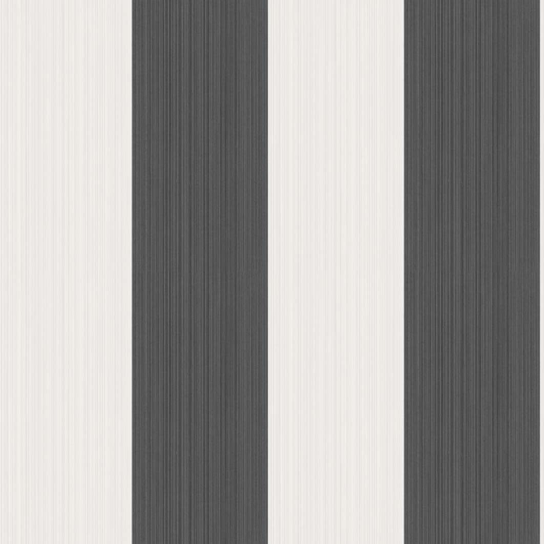 Jaspe Stripe - Black and White - Wallpaper Trader