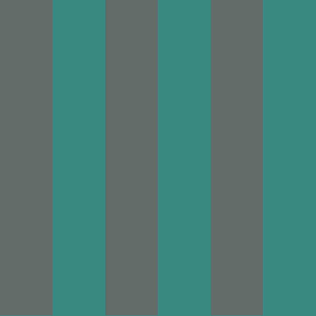 Glastonbury Stripe - Teal and Charcoal - Wallpaper Trader