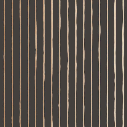 College Stripe - Charcoal and Gold - Wallpaper Trader