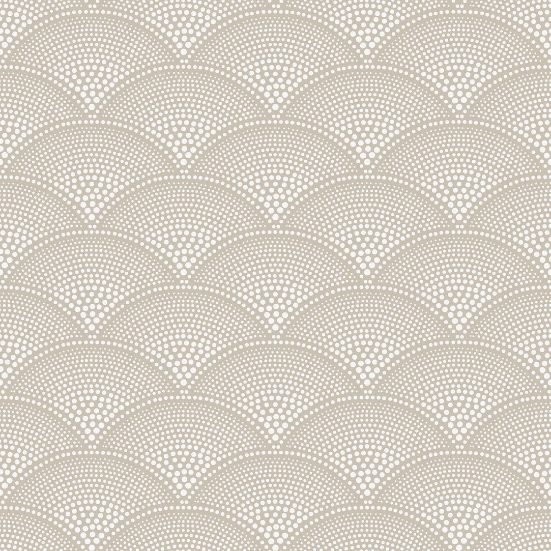 Feather Fan - Taupe - Wallpaper Trader