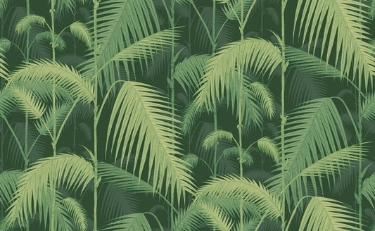 Palm Jungle - Forest Green - Wallpaper Trader