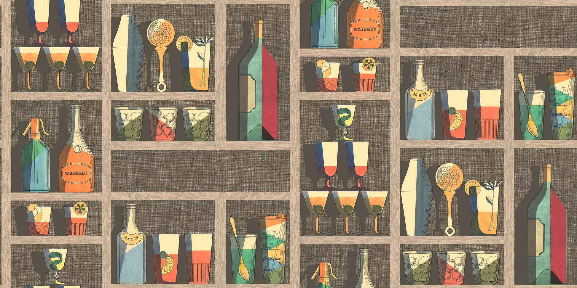 Cocktails  -  Multi colour palette - Wallpaper Trader