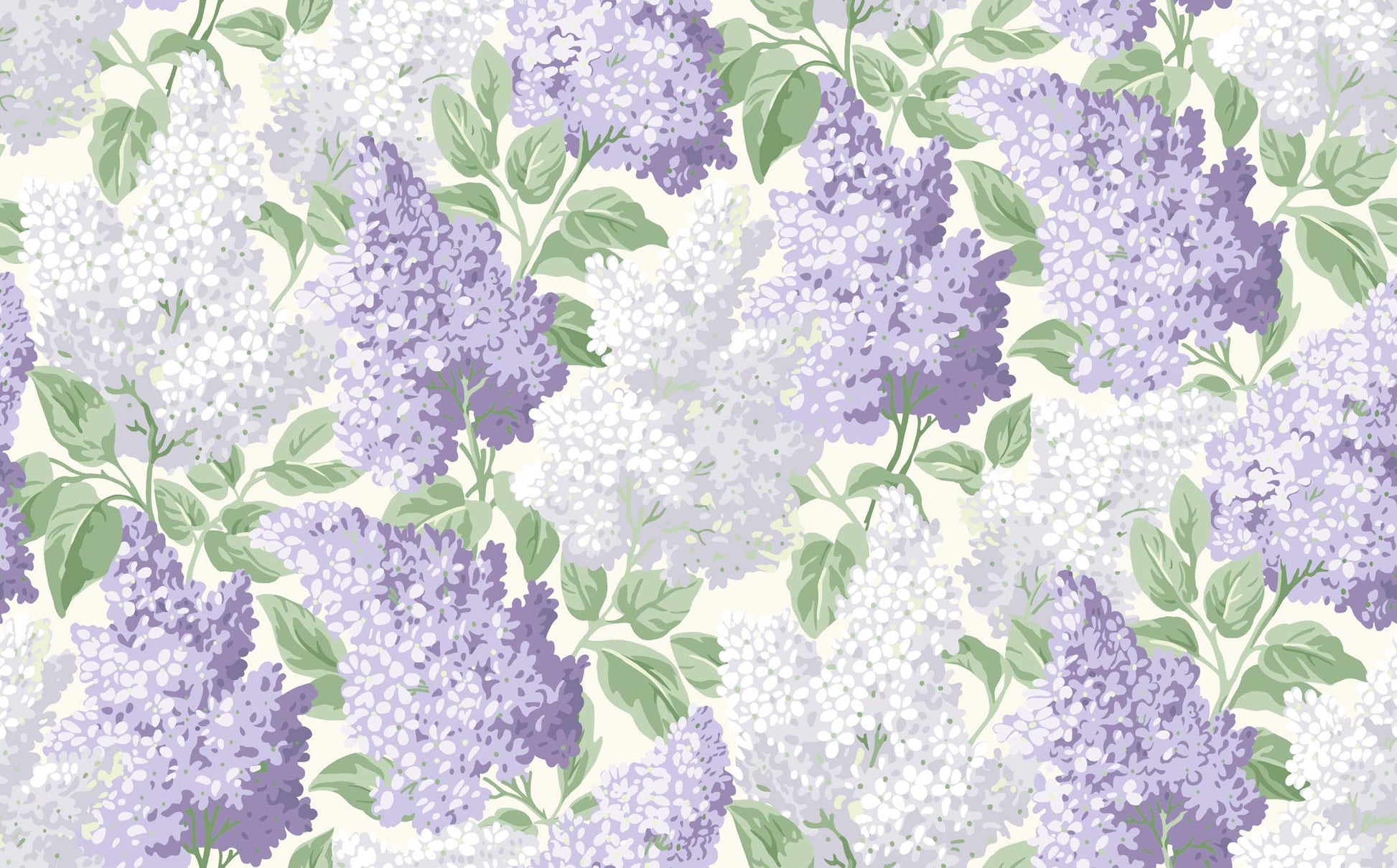 Lilac - Japanese Lilac, Viridian on white - Wallpaper Trader