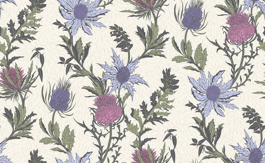 Thistle- Beautiful Berry and Alabaster Pink - Wallpaper Trader