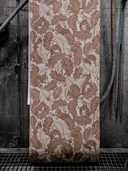 Oak Tree Tails - Pink - Wallpaper Trader