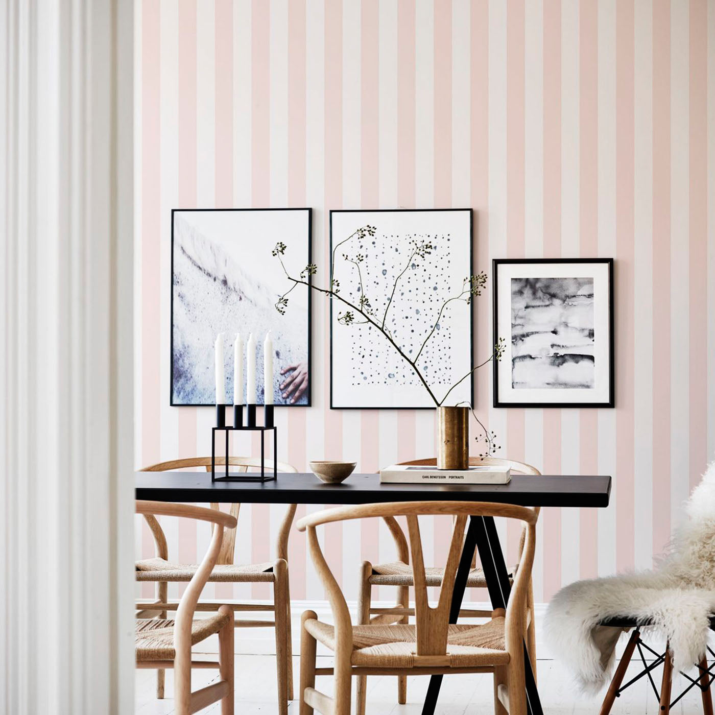 William - Light Pink - Wallpaper Trader