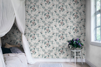 Sandra - Powder White - Wallpaper Trader
