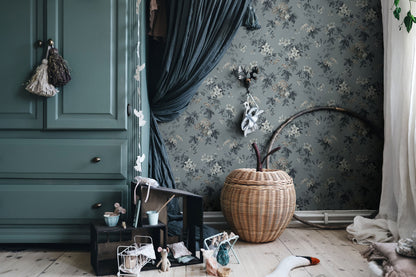 Sandra - Misty Blue - Wallpaper Trader