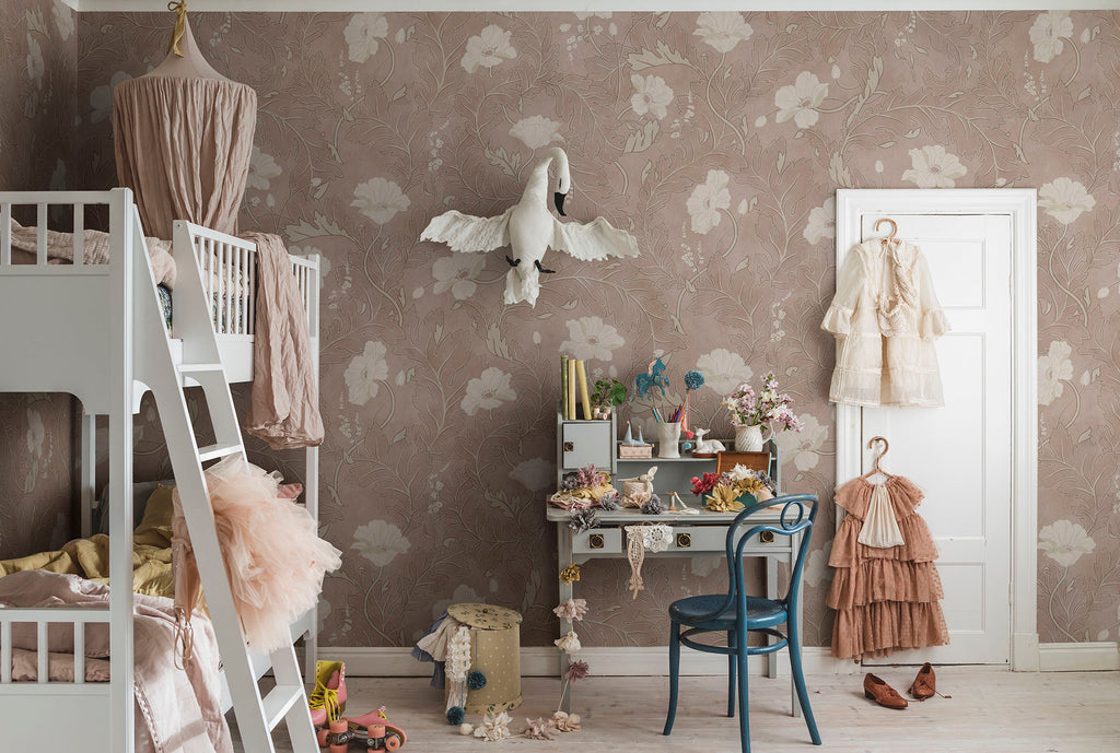 Poppy - Blush - Wallpaper Trader